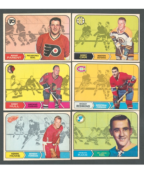 1968-69 O-Pee-Chee Hockey Complete 216-Card Set Plus Puck Sticker Set (22)