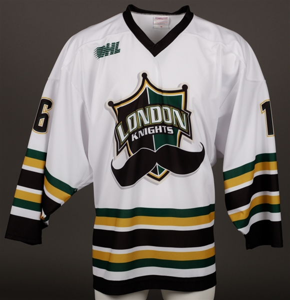 Max Domis 2013-14 London Knights Signed Game-Worn "Movember" Jersey with Team LOA