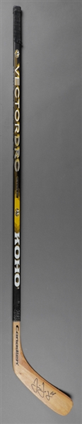 Jaromir Jagrs Mid-1990s Pittsburgh Penguins Signed Koho Vector Game-Used Stick from Ray Bourque Collection with His Signed LOA
