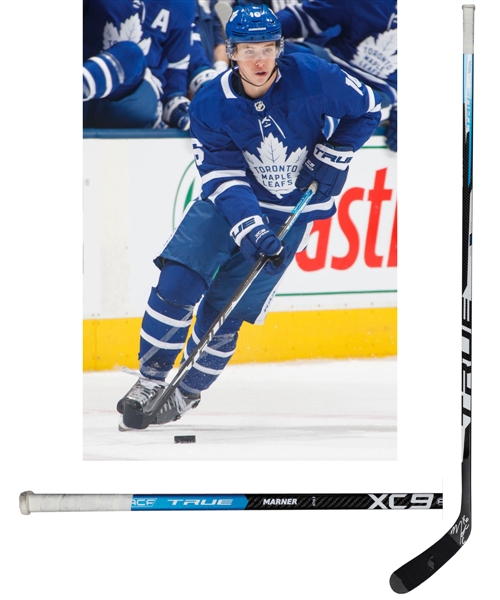Mitch Marners 2018-19 Toronto Maple Leafs Signed True XC9 Game-Used Stick with Family LOA