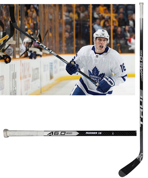 Mitch Marners 2017-18 Toronto Maple Leafs Signed True A6.0 Game-Used Stick with Family LOA