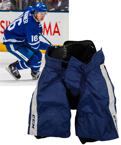 Mitch Marners Mid-to-Late-2010s Toronto Maple Leafs Signed CCM Game-Worn Pants with Family LOA