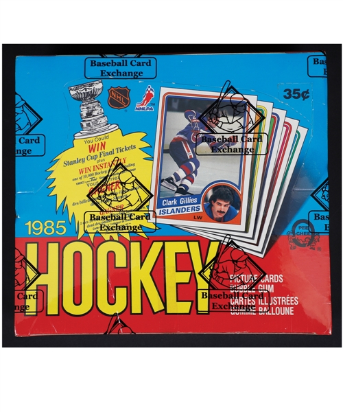 1984-85 O-Pee-Chee Hockey Wax Box (48 Unopened Packs) - BBCE Certified - Yzerman, Neely, Gilmour, Chelios and Lafontaine Rookie Year!