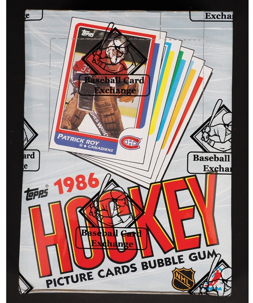 1986-87 Topps Hockey Wax Box (48 Unopened Packs) - BBCE Certified - Patrick Roy Rookie Year!
