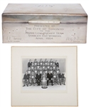Don Simmons 1963-64 Toronto Maple Leafs Stanley Cup Championship Jewelry Box Plus 1963-64 Team Photo with Family LOA