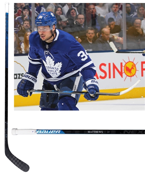 Auston Matthews 2018-19 Toronto Maple Leafs Bauer Nexus Game-Used Stick with Team LOA
