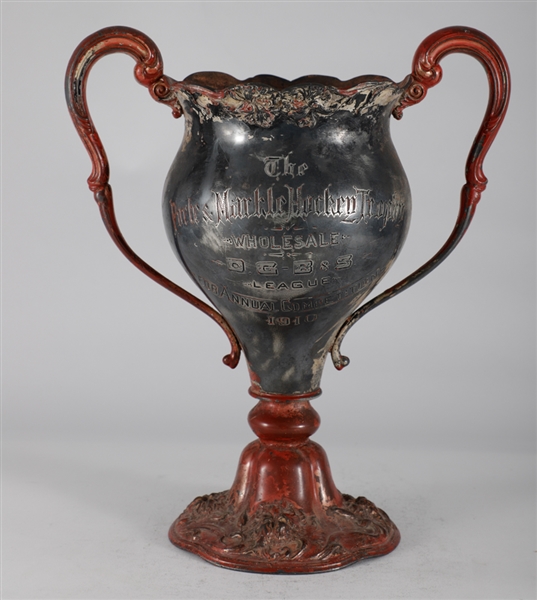 Vintage 1910 Hockey Trophy for Annual Competition (12")