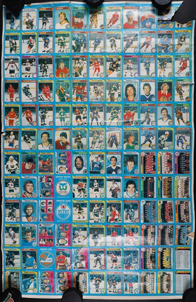 1974-75 O-Pee-Chee Hockey 132-Card Uncut Sheet and 1979-80 O-Pee-Chee Hockey 132-Card Uncut Sheet with Wayne Gretzky Rookie Card