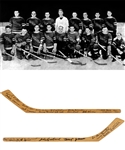 New York Rangers 1931-32 Team-Signed Mini Stick by 17 Including 6 Deceased HOFers