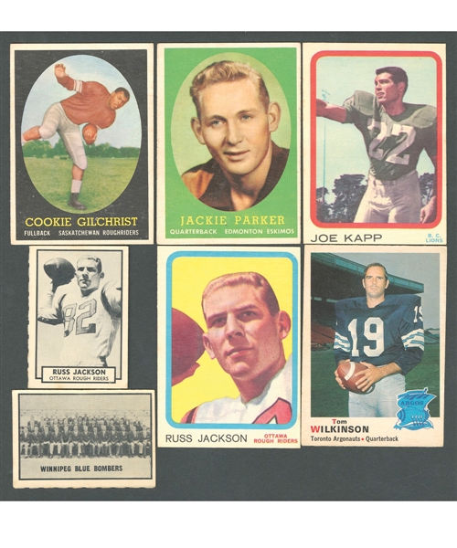 1958-70 Topps and O-Pee-Chee CFL Set and Near Set Collection of 5