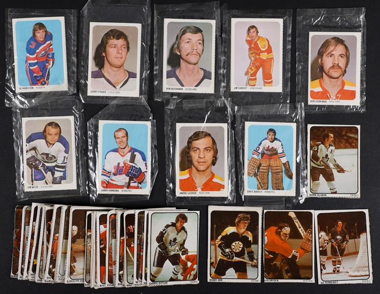Big Vintage Hockey Card Collection Including Bee Hive Photos, 1965-66 Coca-Cola, 1970-71 Dads Cookies, 1973-74 Quaker Oats, 1973-74 WHA Posters, 1974-75 Lipton Soup and More!