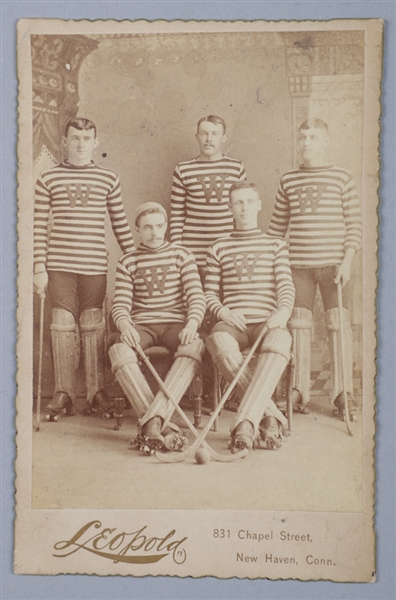Turn-of-the-Century Roller Hockey Cabinet Team Photo (New Haven, Conn)