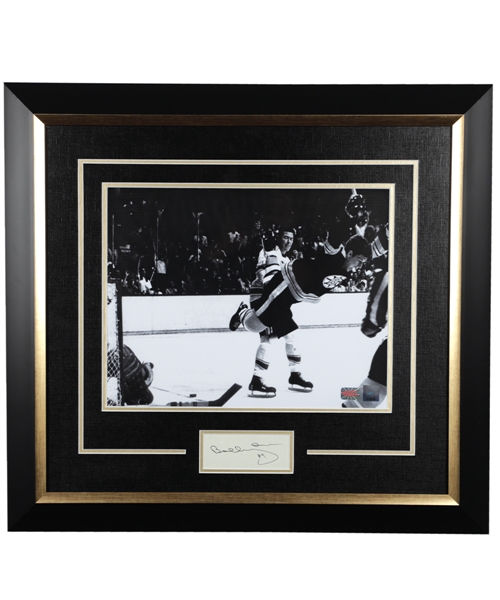 Bobby Orr Boston Bruins Signed "The Goal" Framed Photo with GNR COA (22" x 23 1/2")