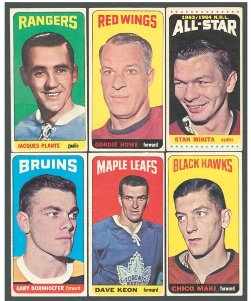 1964-65 Topps Hockey Tall Boys Near Complete Card Set (108/110)