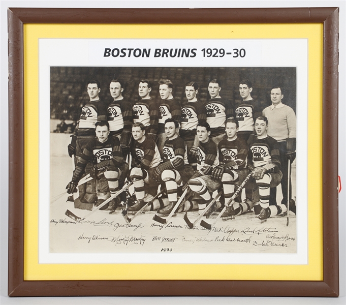 Vintage 1920s/1950s Detroit Red Wings and Boston Bruins Photo and Team Photo Collection of 9