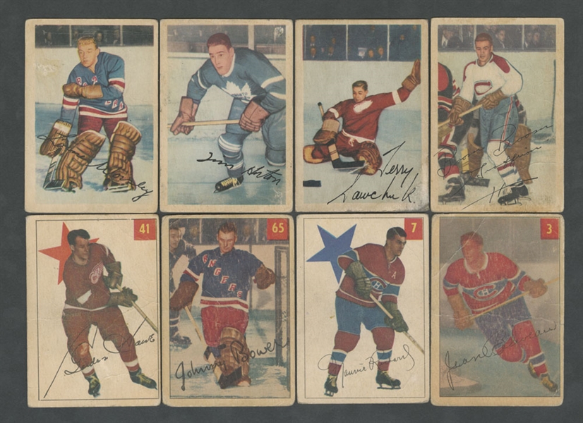 1953-54 and 1954-55 Parkhurst Hockey Near Set Collection of 3 Plus Extra Cards