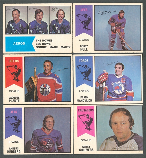 1974-75, 1976-77 and 1977-78 O-Pee-Chee Hockey WHA Complete Sets (3)
