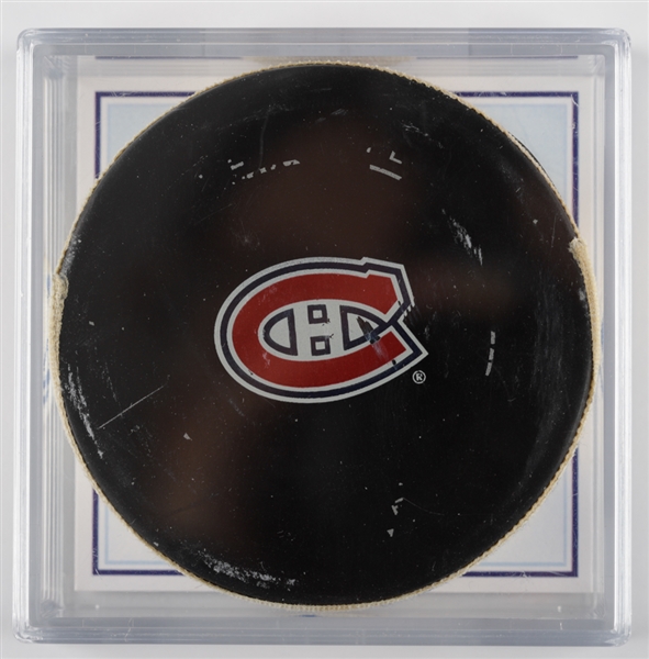 Phil Kessels Toronto Maple Leafs February 9th 2013 Goal Puck from Montreal Canadiens Goal Puck Program with Team COA