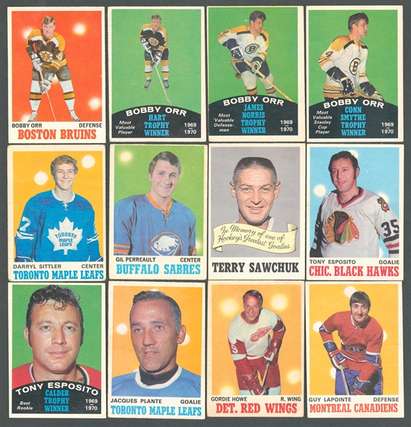 1970-71, 1971-72, 1972-73 and 1973-74 O-Pee-Chee Hockey Starter Set, Near Set and Set Collection of 4