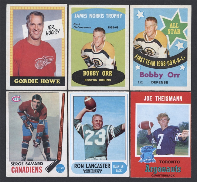 1967-68 to 1980-81 O-Pee-Chee Hockey Card Collection of 1500+ (No Duplicates/Starter-Like Sets) Plus 250+ 1970s Football & Basketball Cards  