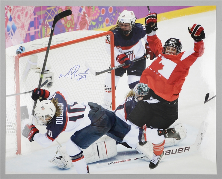 Marie-Philip Poulin Signed Team Canada Photos (2) and Puck