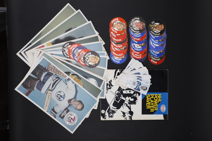 1970s and 1980s Oddball Hockey Card / Stickers Collection Including 1970-71 Dads Cookies, 1973-74 Macs Milk Stickers, 1983-84 Funmate Puffy Stickers and More!