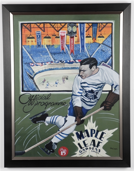 Toronto Maple Leafs 1930s Hockey Program Covers Reproductions Limited-Edition Framed Displays (4)