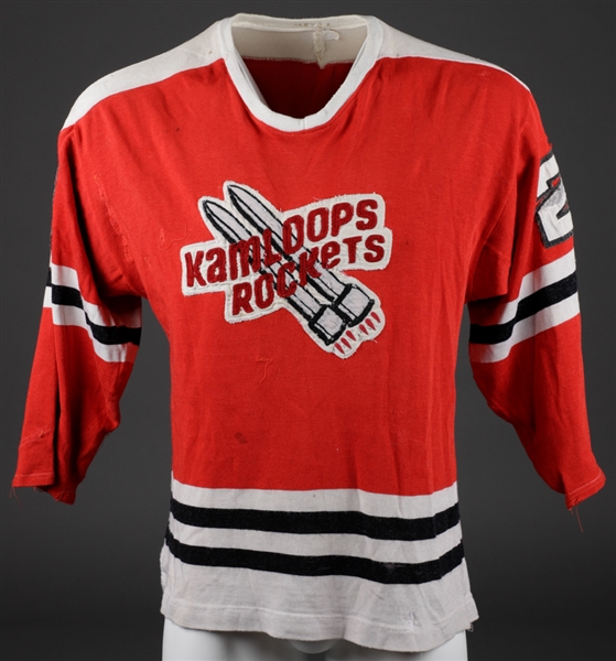 Late-1970s BCJHL Kamloops Rockets Game-Worn Jersey Attributed to Norm Meyer - Team Repairs!