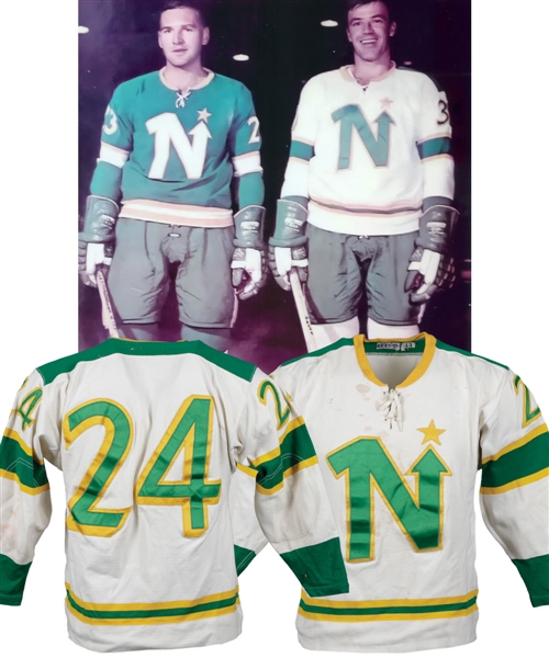 Minnesota North Stars 1967-68 Inaugural Season #24 Pre-Season Game Jersey with LOAs - First North Stars Jerseys!