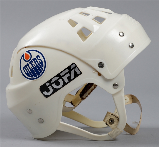 Late-1970s/Early-1980s Edmonton Oilers #26 Game-Worn Helmet Attributed to Pat Price