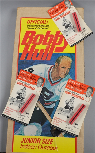Vintage Bobby Hull Munro Games Hockey Set in Original Box and Bobby Hull Skate Sharpeners in their Original Packaging (7)