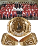 Ray Bourques 1984 Canada Cup 10K Gold and Diamond Ring with His Signed LOA
