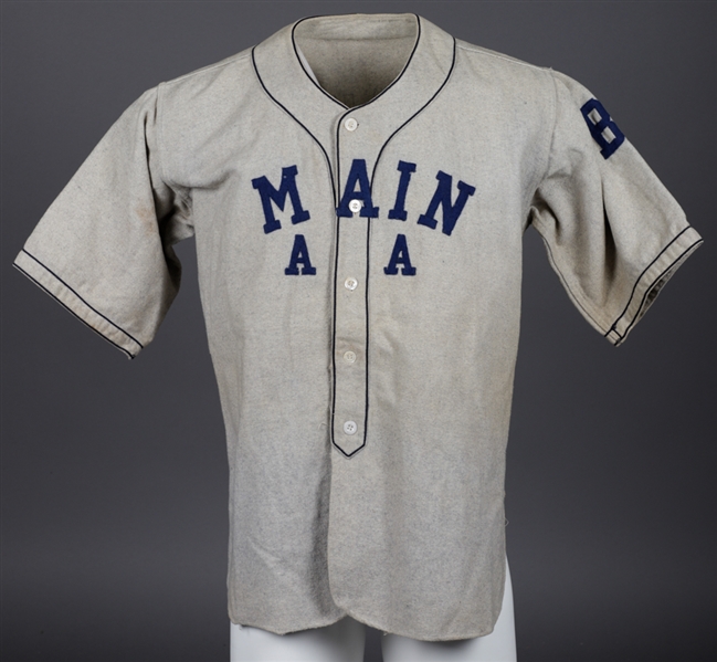 Vintage 1940s/1950s "Main AA - Bankos Beverage" Flannel Baseball Uniform with Jersey, Pants and Socks