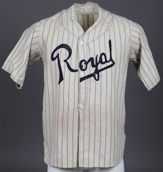 Vintage 1920s "Royal" Flannel Baseball Uniform with Jersey and Pants