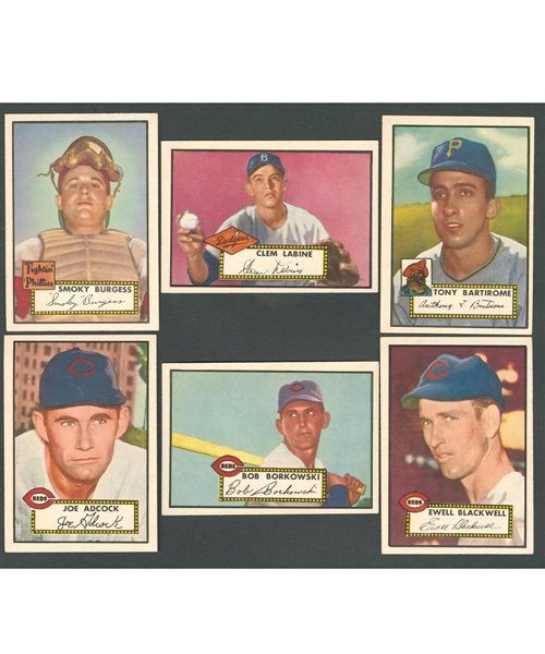 1952 Topps Baseball Card Collection of 24 - All High Numbers!