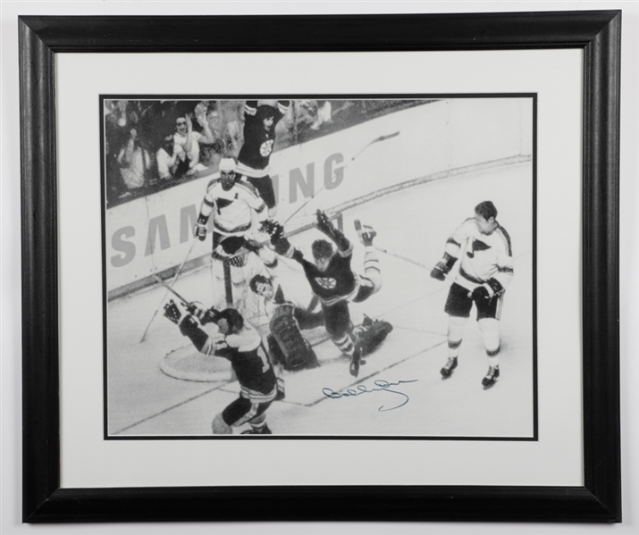 Bobby Orr Signed Boston Bruins "The Goal" Framed Photo (23” x 27 ½”)