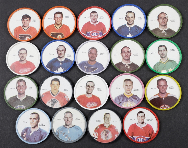 1960-61, 1961-62, 1962-63 and 1968-69 Shirriff Hockey Coins (42) - All Goalies!