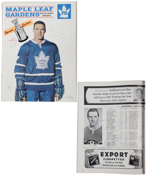 Toronto Maple Leafs May 2nd 1967 Stanley Cup Finals Cup-Clinching Team-Signed Program Including Horton and Sawchuk