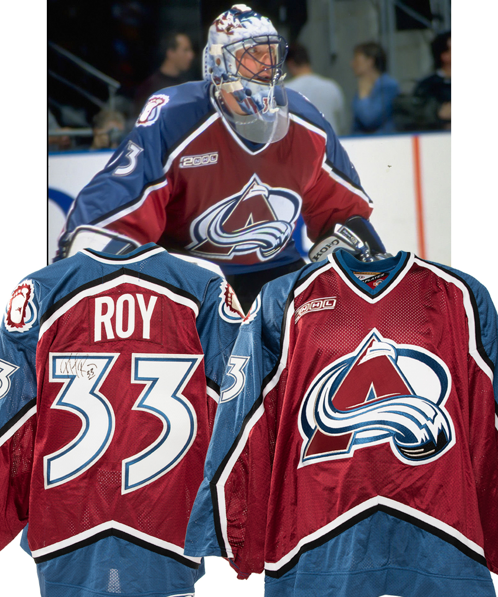 Lot Detail - 2000-01 Patrick Roy Colorado Avalanche Game-Used Road Jersey