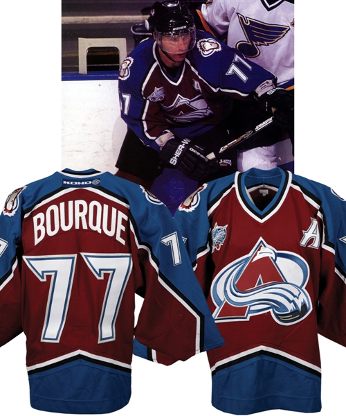 Ray Bourques 2000-01 Colorado Avalanche Game-Worn Alternate Captains Jersey with His Signed LOA - Stanley Cup Championship Season!