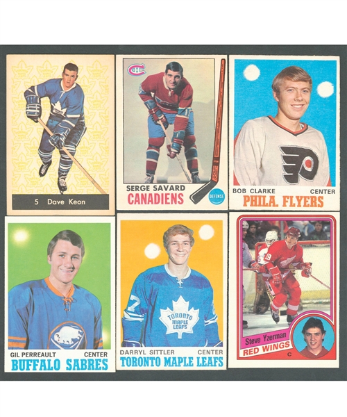 1950s-1980s Parkhurst, Topps and O-Pee-Chee Hockey Rookie Card (40) and Other Star Card (72) Collection