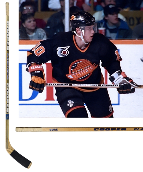 Pavel Bures 1991-92 Vancouver Canucks Cooper Game-Used Rookie Season Stick - Calder Memorial Trophy Season!