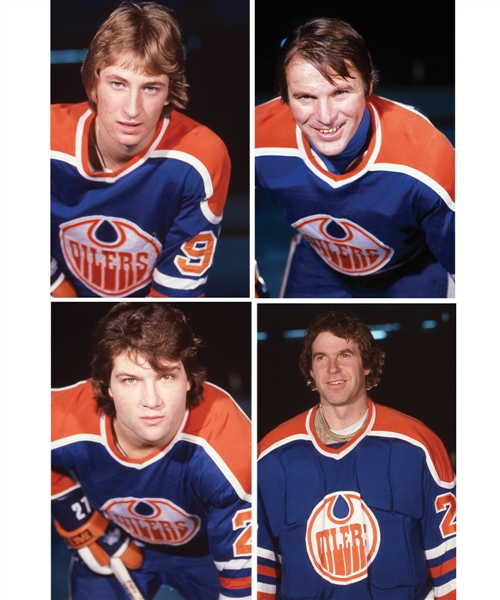 1978-79 WHA Edmonton Oilers 35mm Color Photo Slide Team Set (24) Including Wayne Gretzky