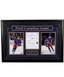 Wayne Gretzky Signed New York Rangers "Final Canadian Game" Limited-Edition Framed Display #1/199 with WGA COA (27" x 40")