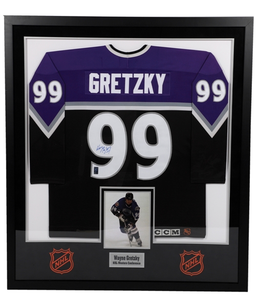 Wayne Gretzky Mid-1990s NHL All-Star Game Western Conference Signed Jersey Framed Display with WGA COA (42" x 47")