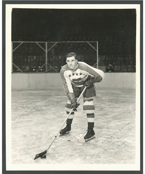 Deceased HOFer Reginald "Hooley" Smith Signed New York Americans Photo from the E. Robert Hamlyn Collection