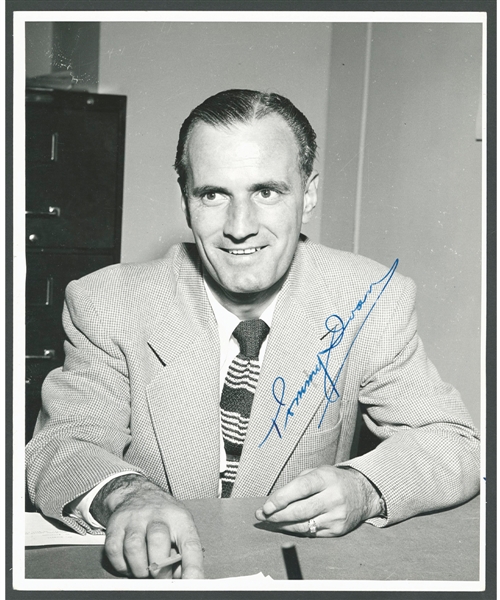 Deceased HOFer Tommy Ivan Signed Chicago Black Hawks General Manager Photo from the E. Robert Hamlyn Collection
