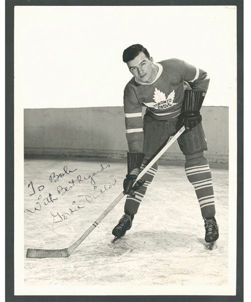 Deceased HOFer Gordie Drillon Signed Toronto Maple Leafs Photo from the E. Robert Hamlyn Collection