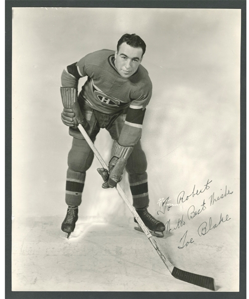 Deceased HOFer Hector "Toe" Blake Signed Montreal Canadiens Photo from the E. Robert Hamlyn Collection