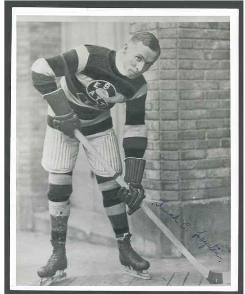 Deceased HOFer Frank Corbett "The Flash" Foyston Signed Seattle Metropolitans Photo from the E. Robert Hamlyn Collection